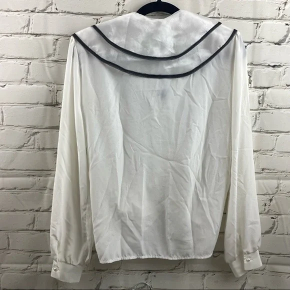 Style Rite Blouse Button Up Oversized Collar - Picture 5 of 8